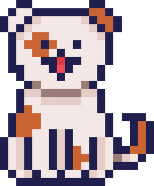 Dog pixel illustration