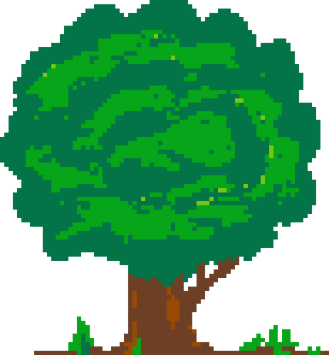 Green Pixelated Tree