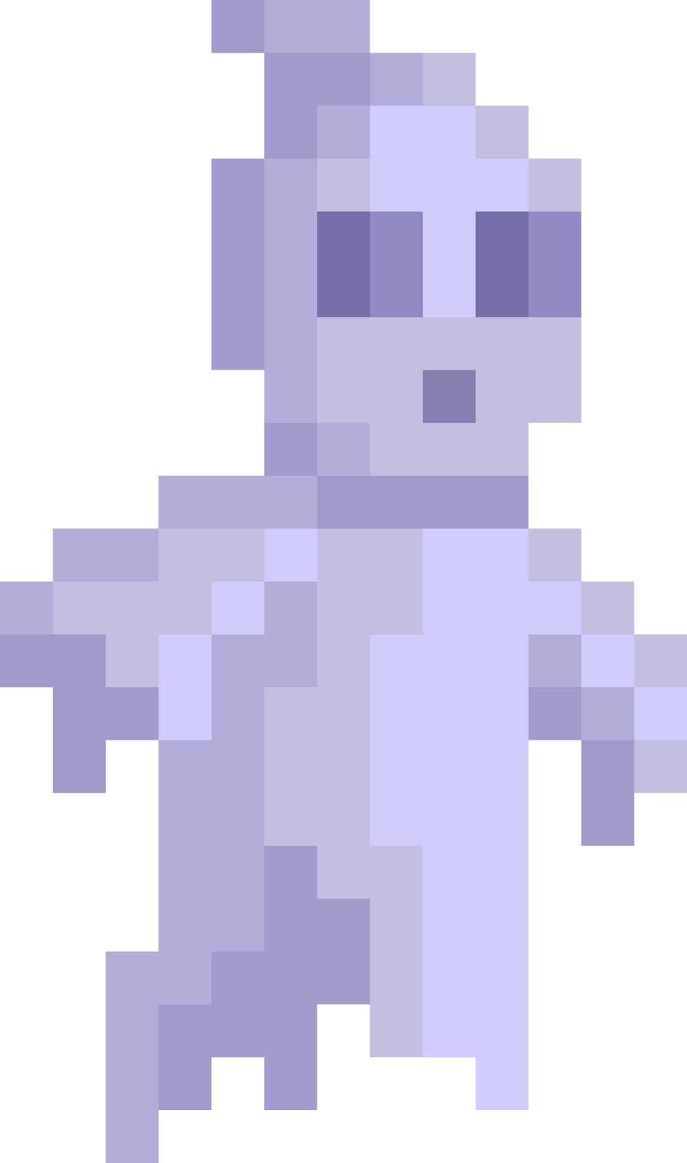 Flying ghost. Pixel art character