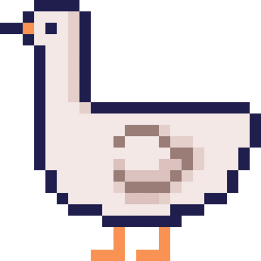 Duck pixel illustration